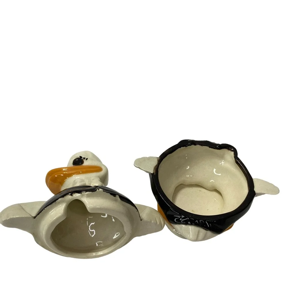 Dancing Duck Couple Teapot with‎ Duck Sugar Bowl Tea party  Tea Lover Gift Vtg